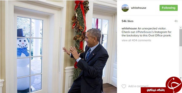 یک مهمان ناخوانده برای باراک اوباما +عکس