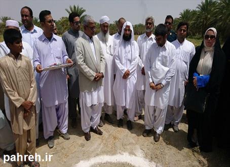 گزارش تصویری/کلنگ مدرسه خیر ساز در روستای شهردارز ایرانشهر به زمین زده شد