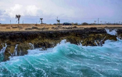 وزش باد نسبتاً شدید بر روی دریای عمان