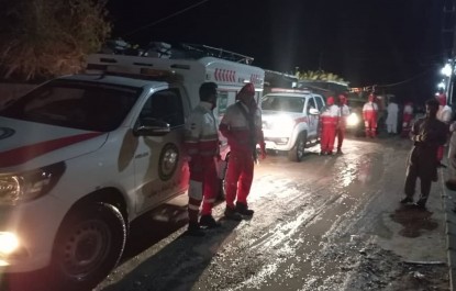 نجات ۲۷ نفر گرفتار شده در سیلاب توسط نجاتگران ایرانشهری       