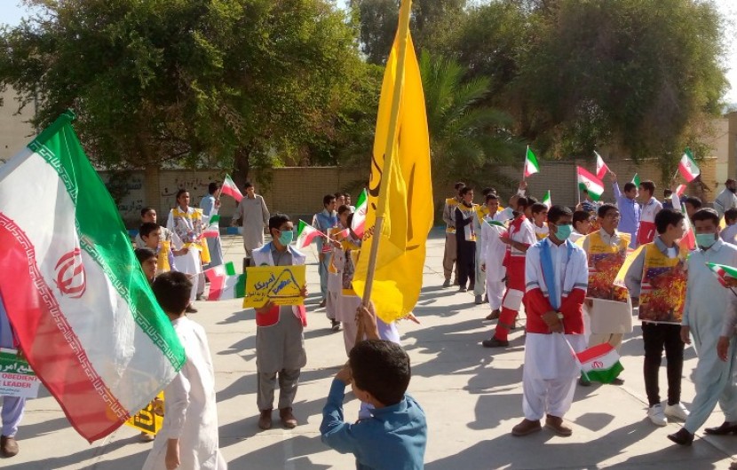 کلیپ/ راهپیمایی مردم ایرانشهر در یوم الله ۱۳ آبان